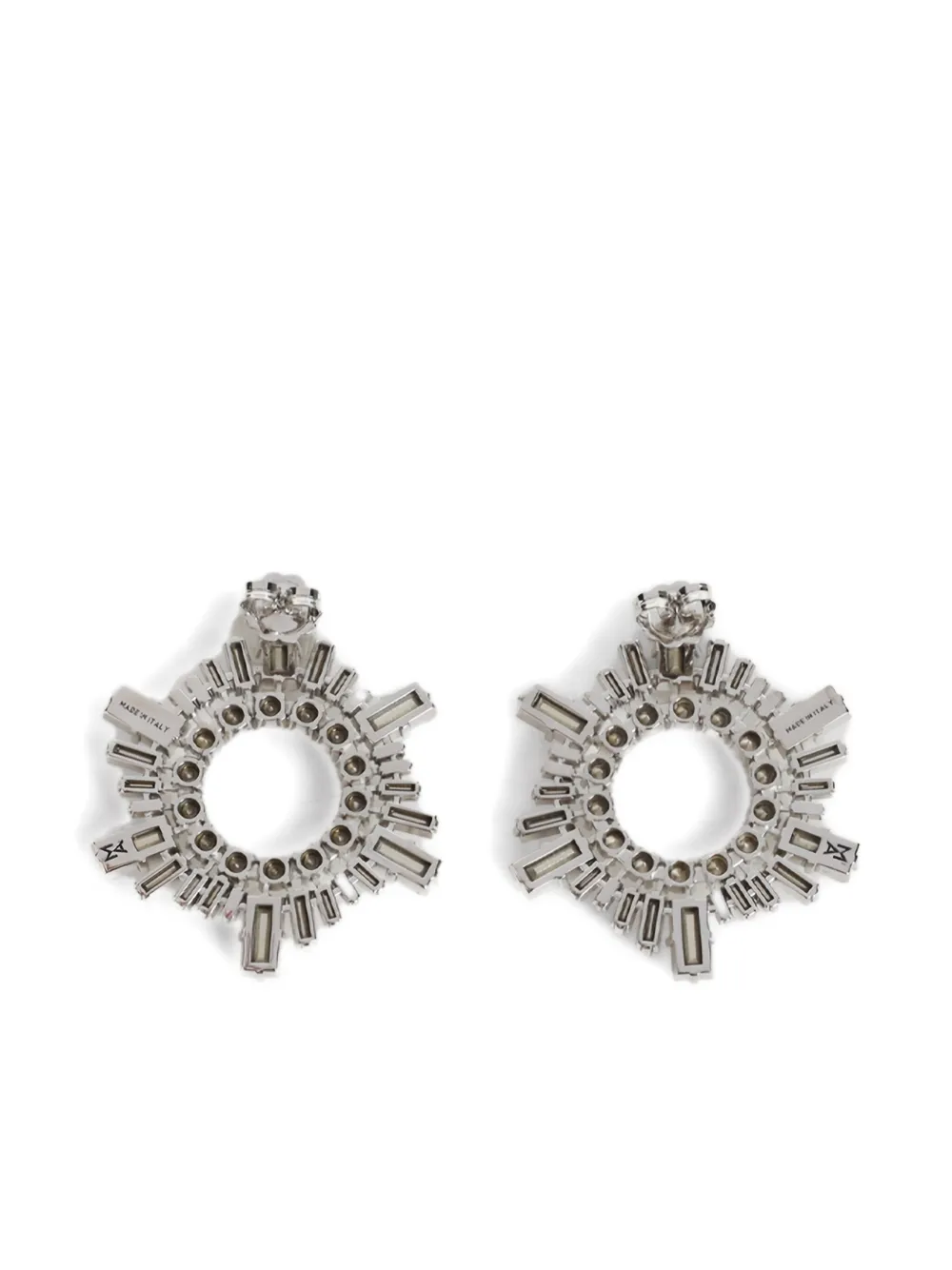 Amina Muaddi crystal-embellished earrings - Zilver