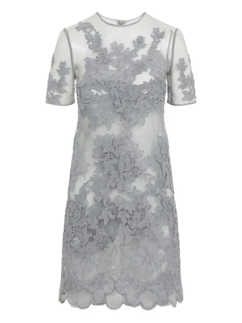 Ermanno Scervino floral-appliqué scalloped dress