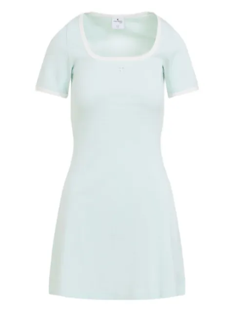Courrèges square neck logo dress