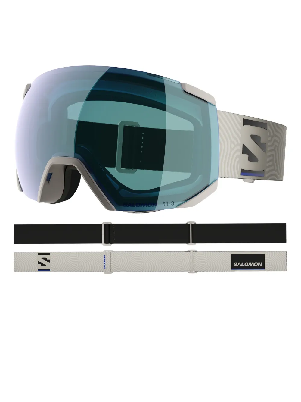 Salomon Radium Prime Sigma skibril met patroon Grijs