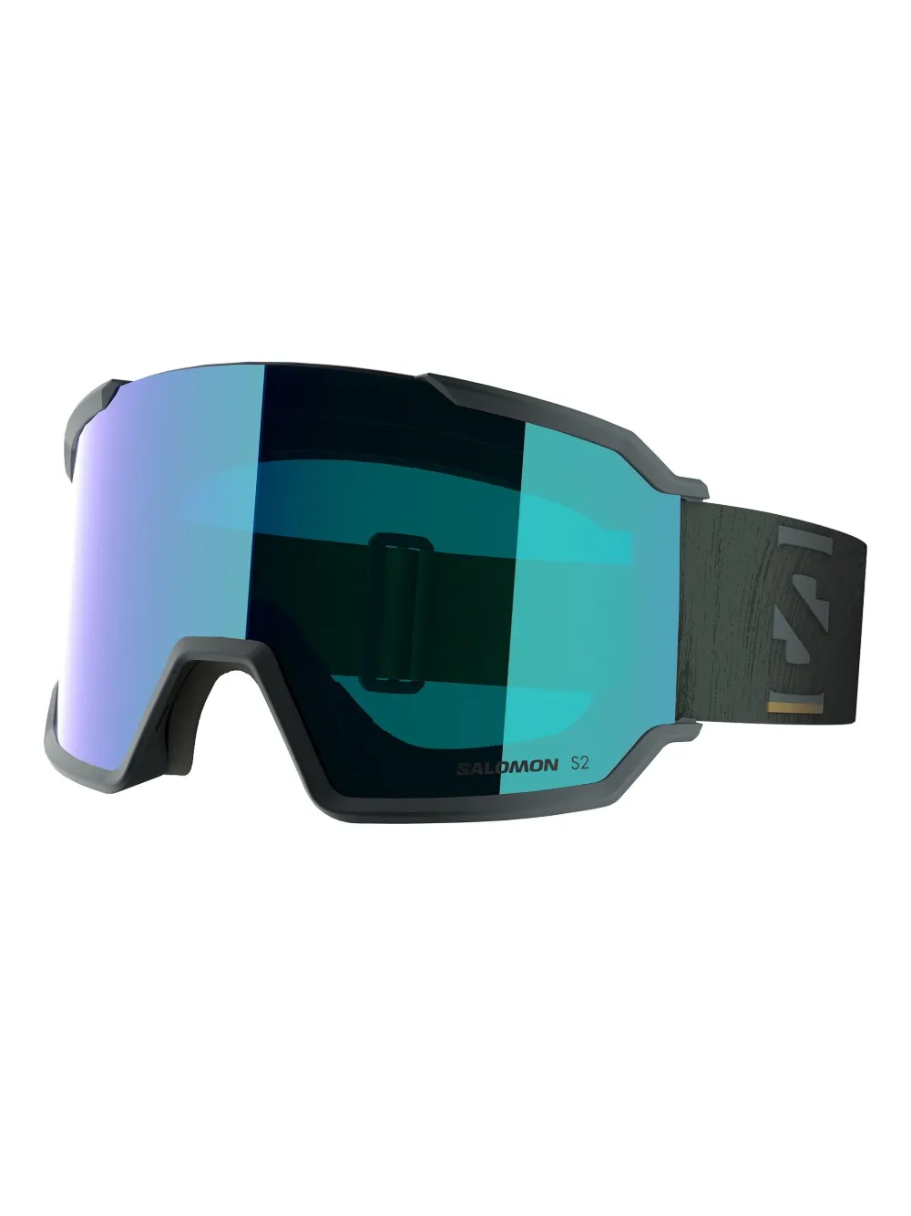 Salomon S View 3 ML skibril met logoband Zwart