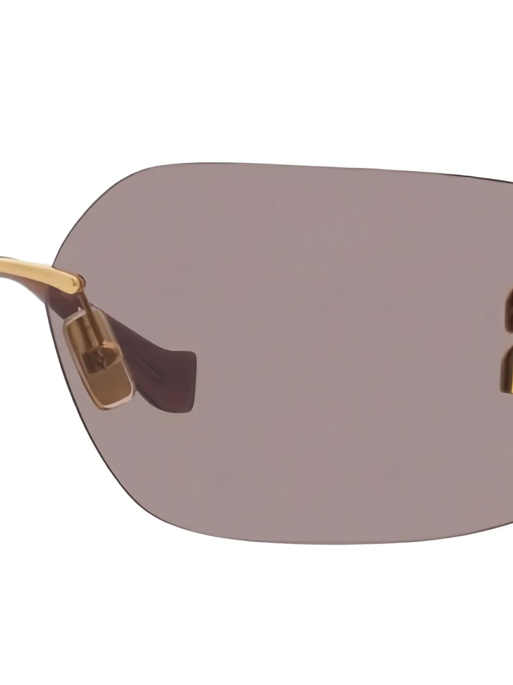 Miu Miu Eyewear Zonnebril met logo - Goud