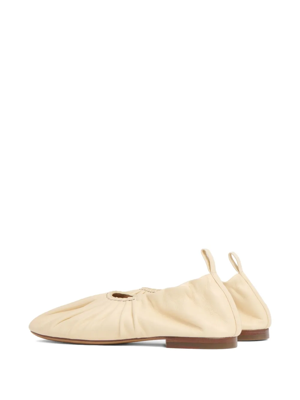 Mansur Gavriel Ruched Ballerina Ballet Flat In Neutral