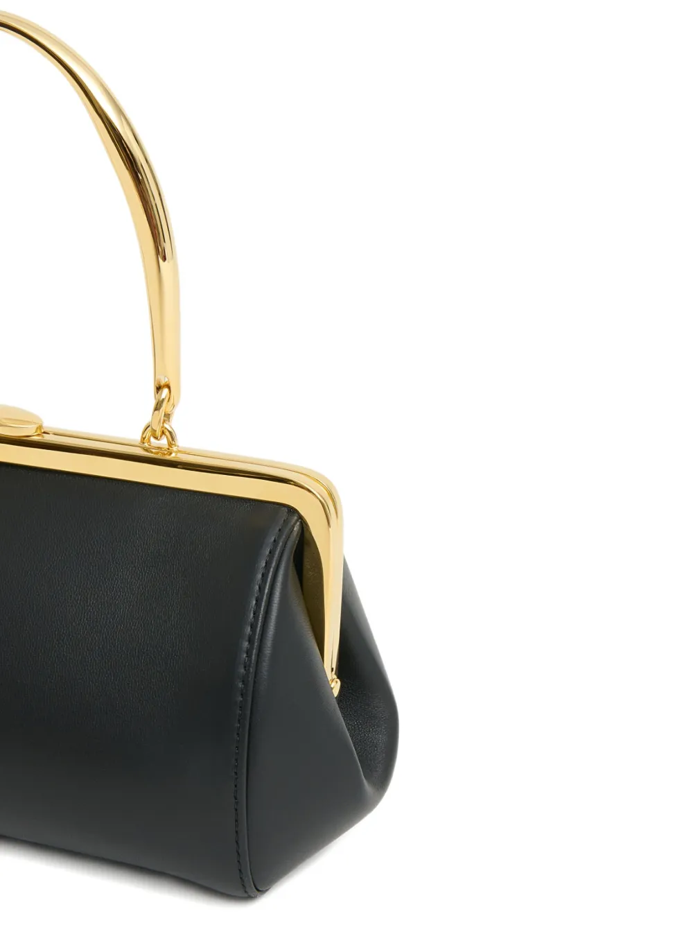 Mansur Gavriel Pina Metal Handle Evening Mini Bag In Black