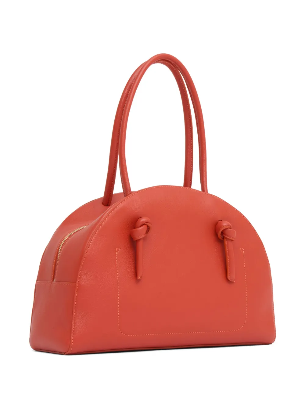  Mansur Gavriel Fortuna Knotted Bowling Bag - Orange 