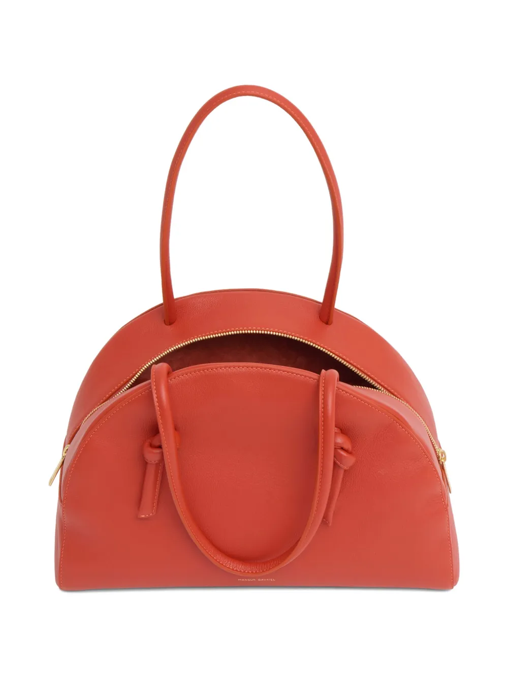  Mansur Gavriel Fortuna Knotted Bowling Bag - Orange 