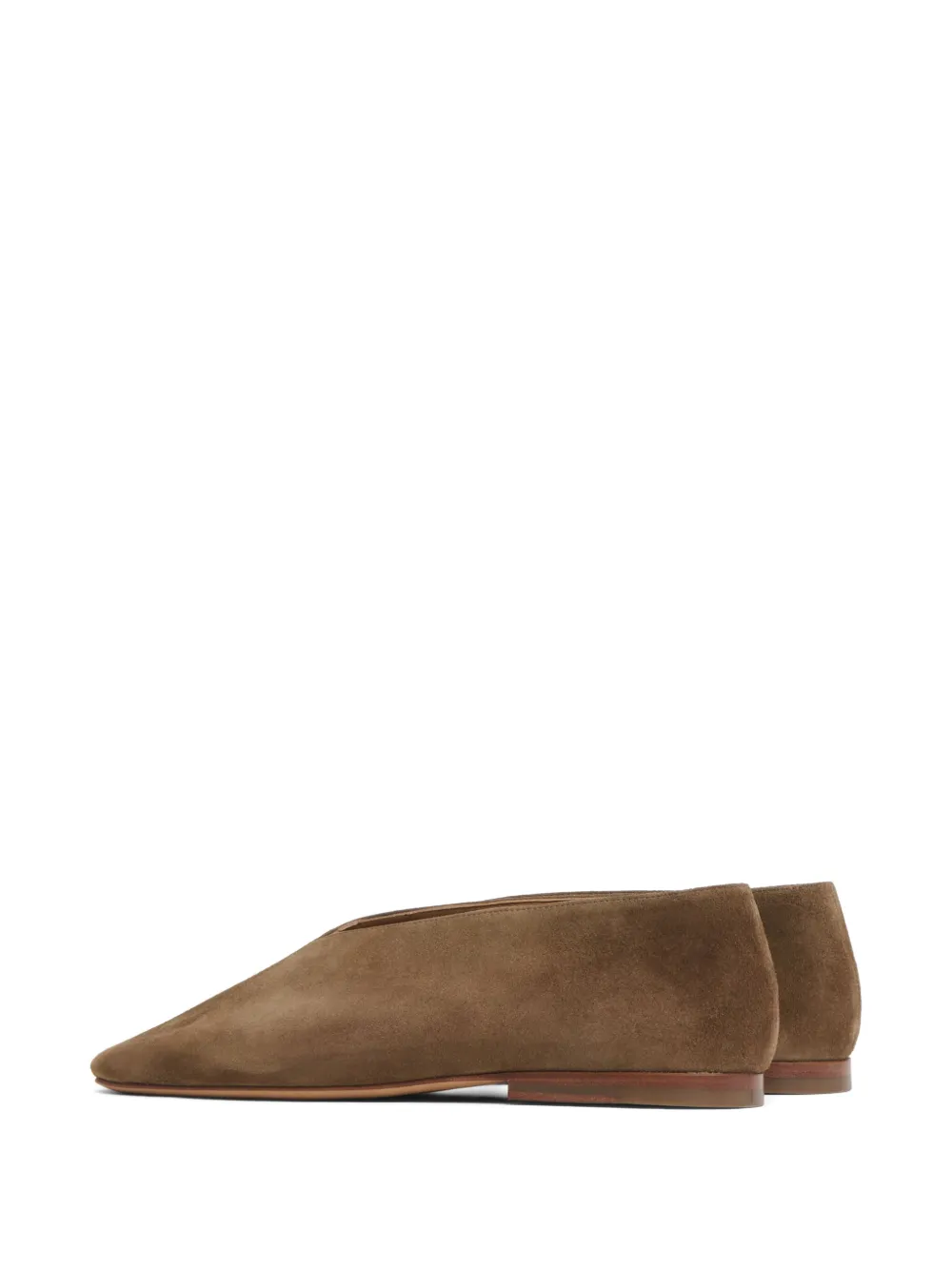 Mansur Gavriel Vierkante ballerina's Bruin