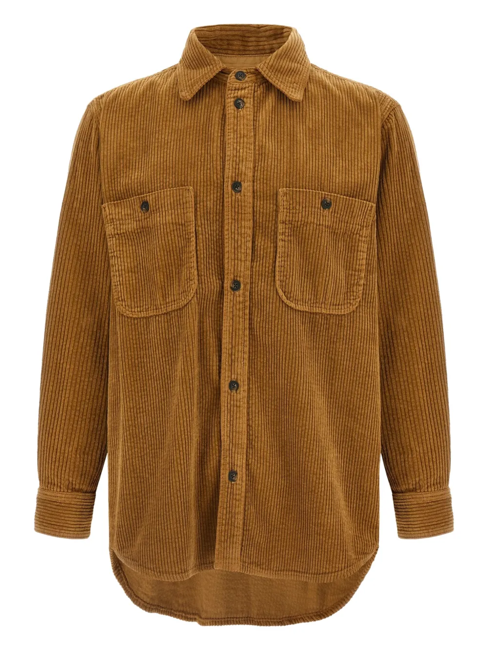 Isabel Marant Nario Corduroy-effect Shirt In Brown