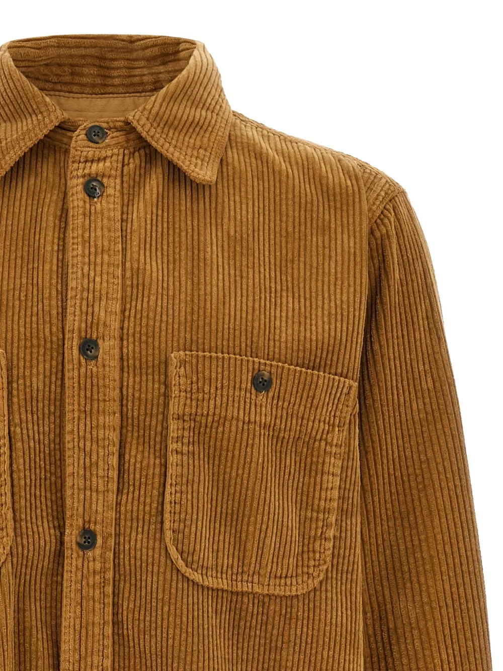 Isabel Marant Nario Corduroy-effect Shirt In Brown