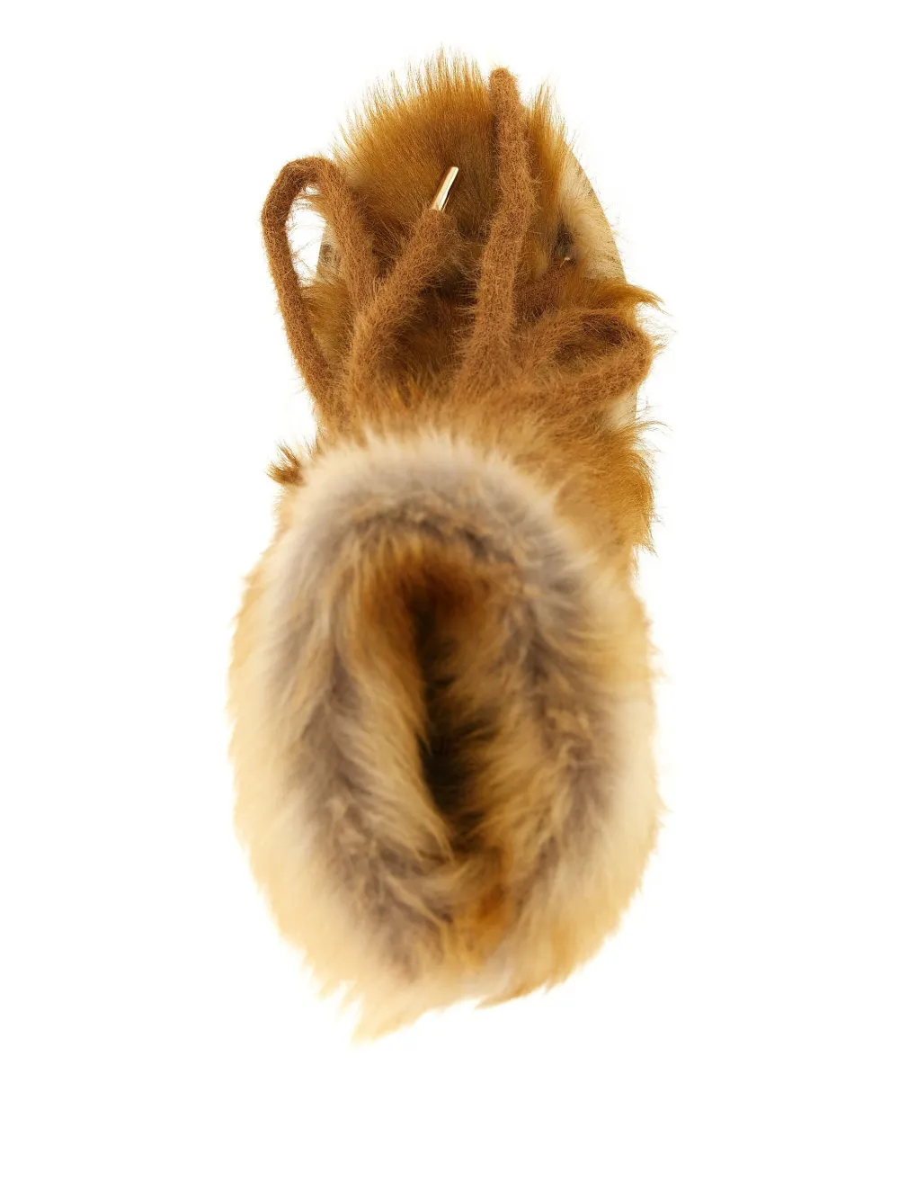 Fendi 55mm Apres Chic Fur Lace-up Boots In Brown