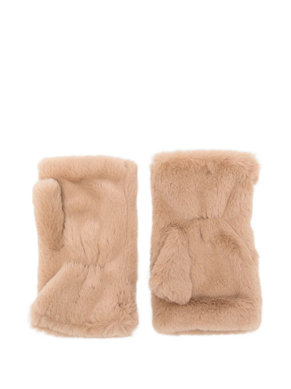 Alpo faux-fur gloves - Beige