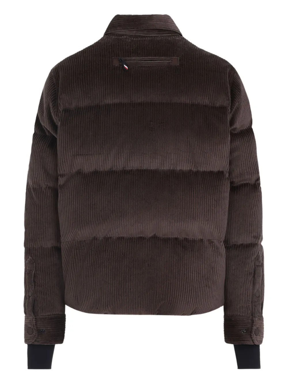 Moncler Grenoble corduroy feather down coat - Bruin