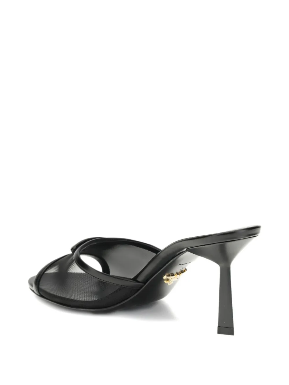 Prada mesh heeled sandals Zwart
