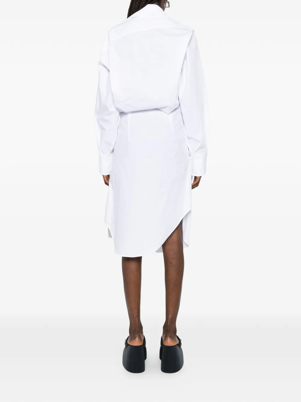 Vivienne Westwood Drunken button asymmetric mini dress Wit