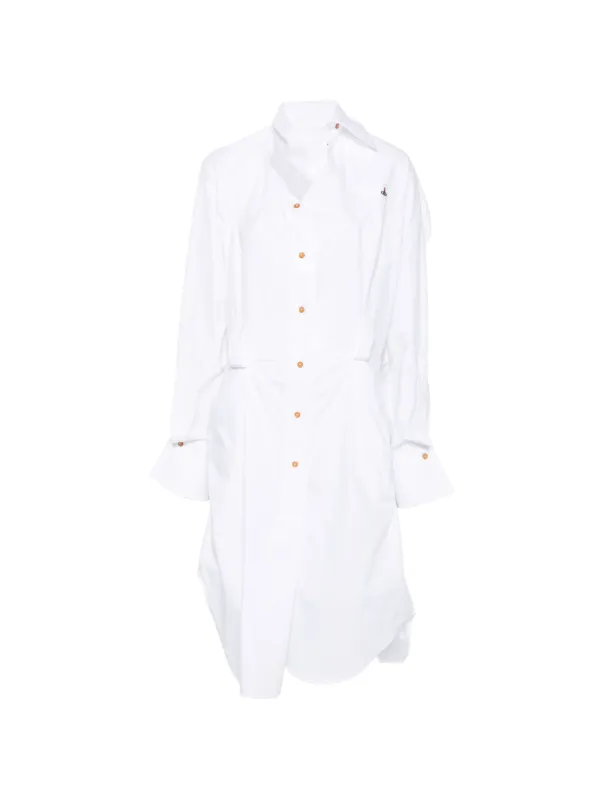 Vivienne Westwood Drunken Shirt Dress in White