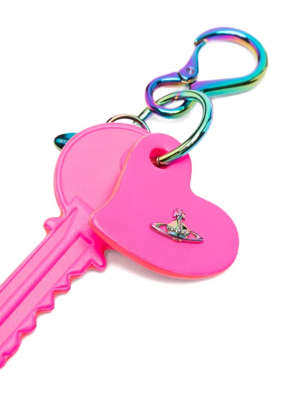 Vivienne Westwood Orb heart-shaped Keyring | Pink | FARFETCH