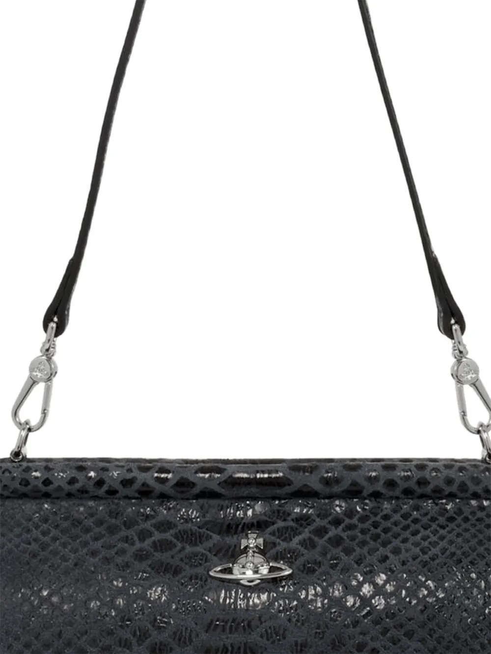 Vivienne Westwood Schoudertas met slangenleer-effect Zwart