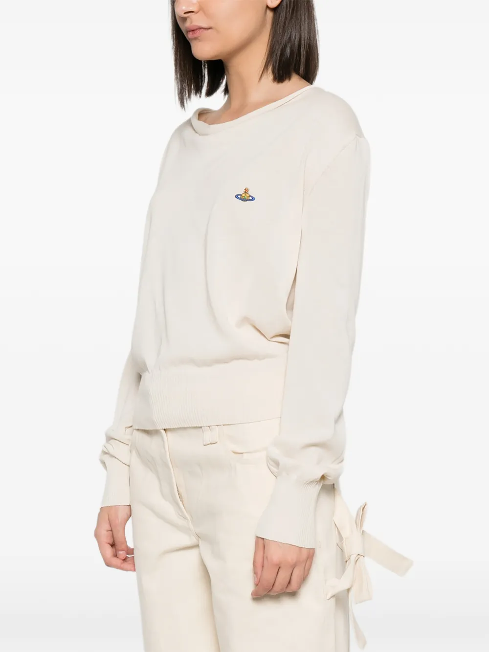 Vivienne Westwood Sweater met geborduurd logo Beige