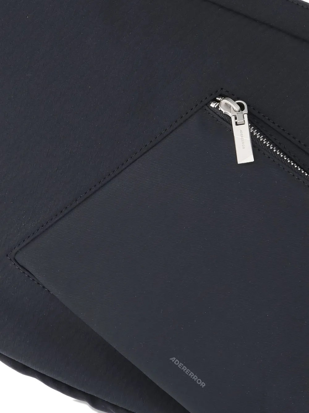 Ader Error Logo Zip Shoulder Bag In Black