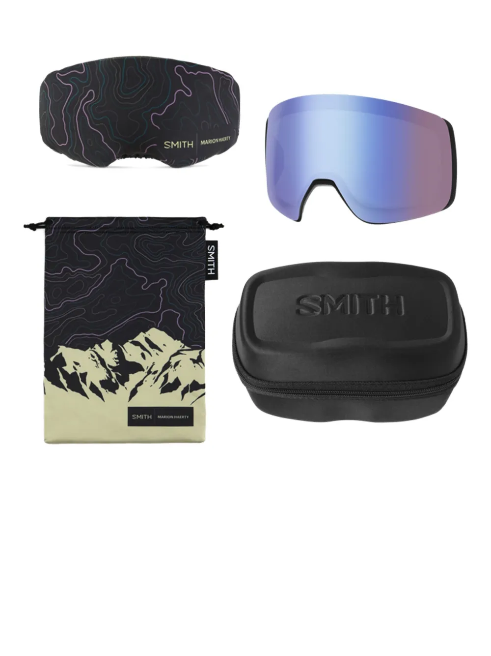  Smith 4d Mag Patterned-strap Goggles - Black 