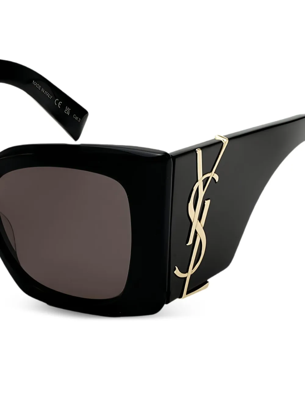 Saint Laurent Eyewear Blaze zonnebril met geometrisch montuur - Zwart