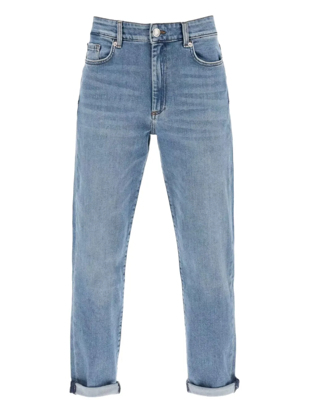Max Mara Navata Jeans mit Logo-Patch - Blau