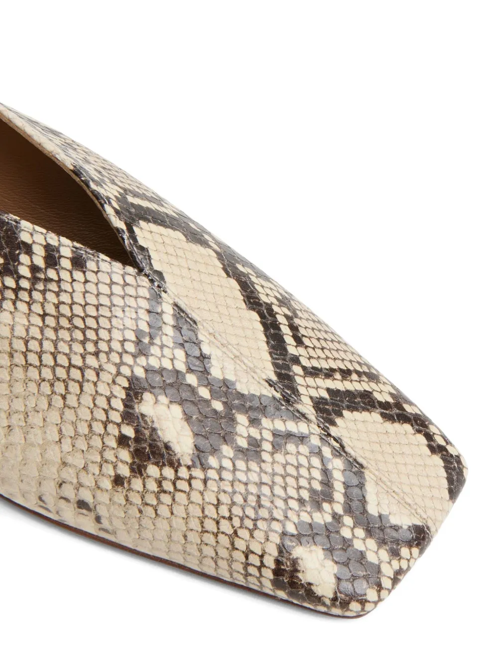 Mansur Gavriel Square Soft V ballerina's Beige