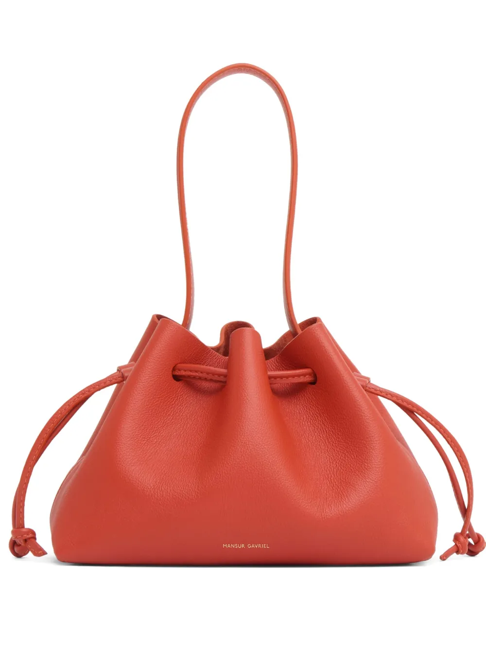 Mansur Gavriel Drawstring Pouchette Tote Bag In Orange