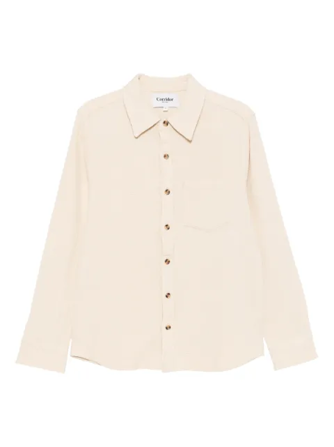 Corridor camisa de tejido gofrado