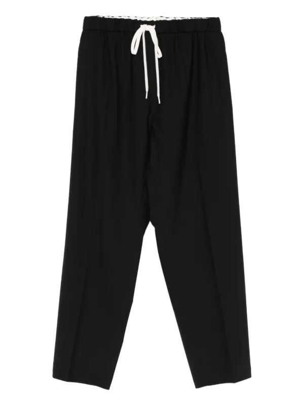 MM6 Maison Margiela ドローストリング パンツ | ブラック | FARFETCH JP