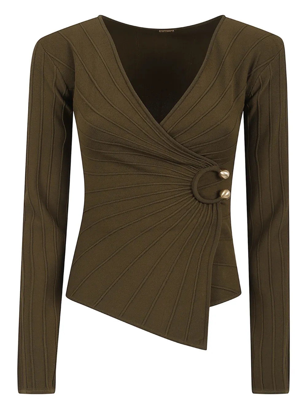 Cult Gaia Collette Ring-detail Top In Green