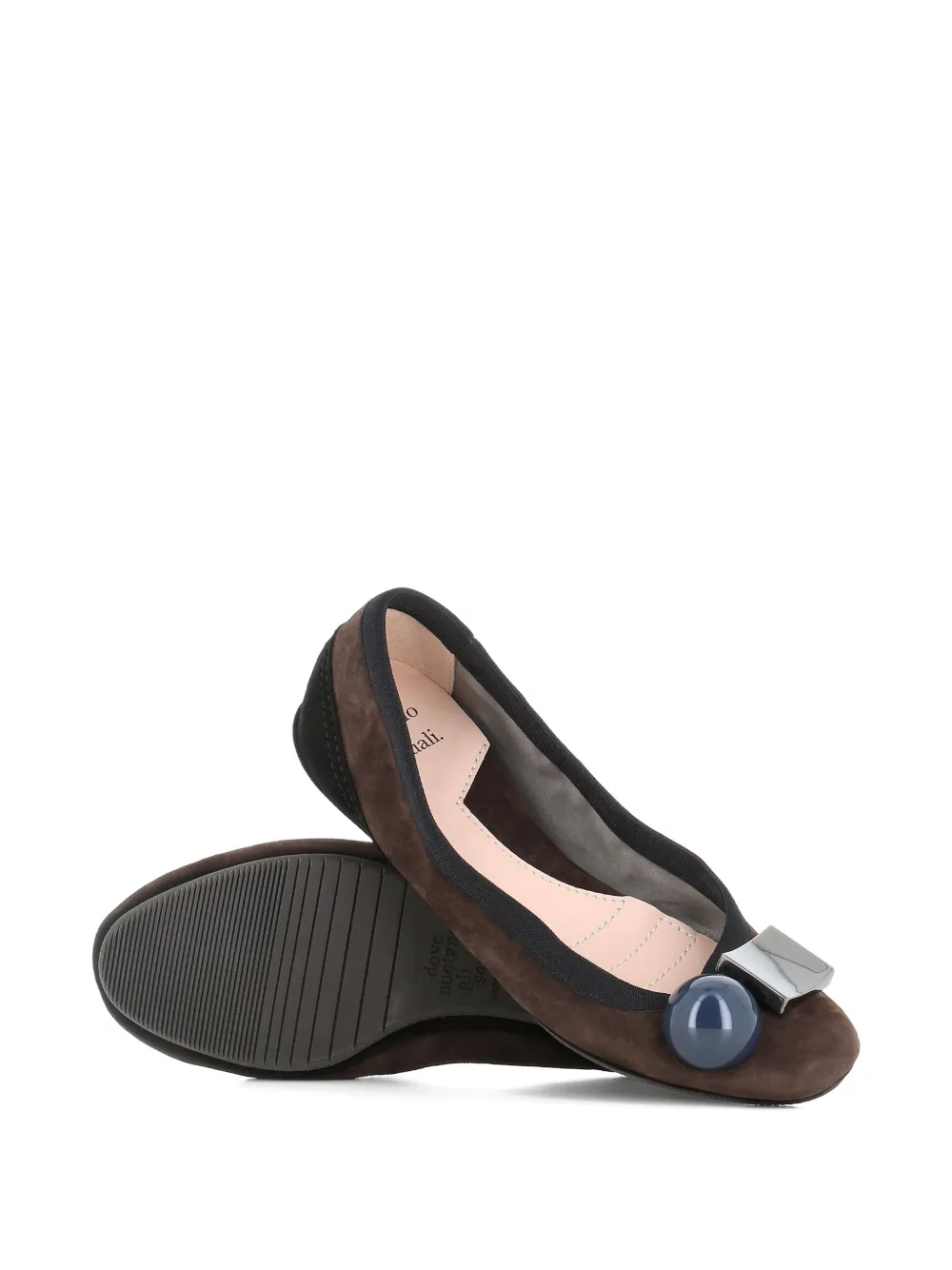 Dove Nuotano Gli Squali Becky Embellishment Ballet Flats In Animal Print