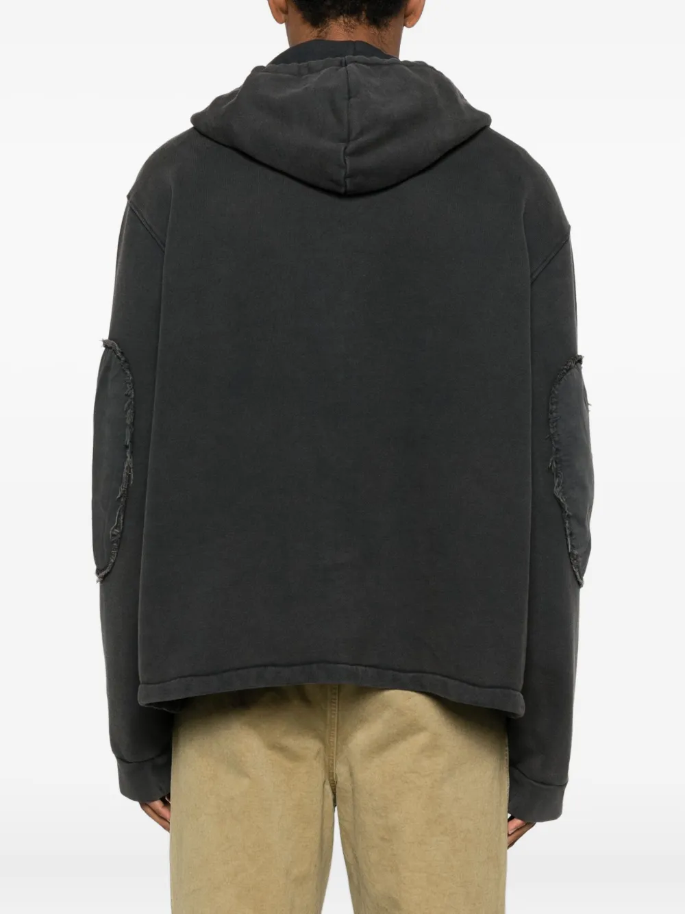 Camiel Fortgens Black Fitted Zip Hoodie In Black