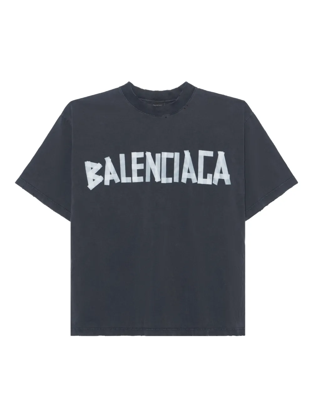 Balenciaga logo-print round-neck T-shirt | Grey | Image 1