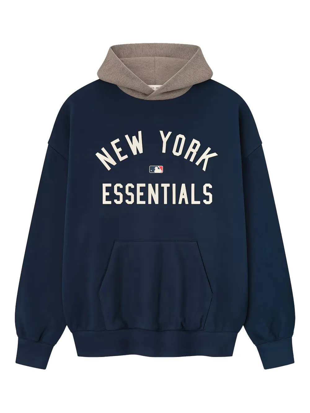 FEAR OF GOD ESSENTIALS hoodie con estampado gráfico en colaboración con MLB Yankees | azul | Image 1