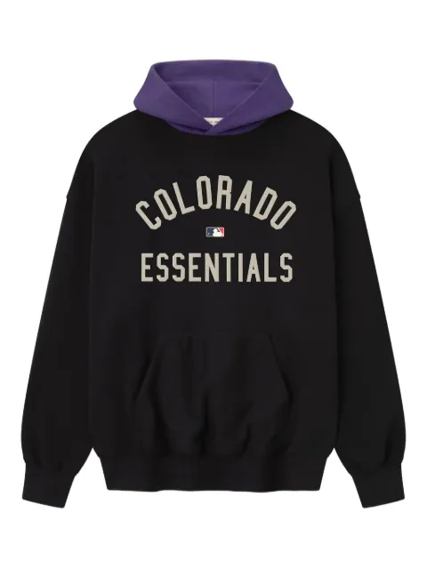 FEAR OF GOD ESSENTIALS hoodie con logo en colaboración con MLB Rockies