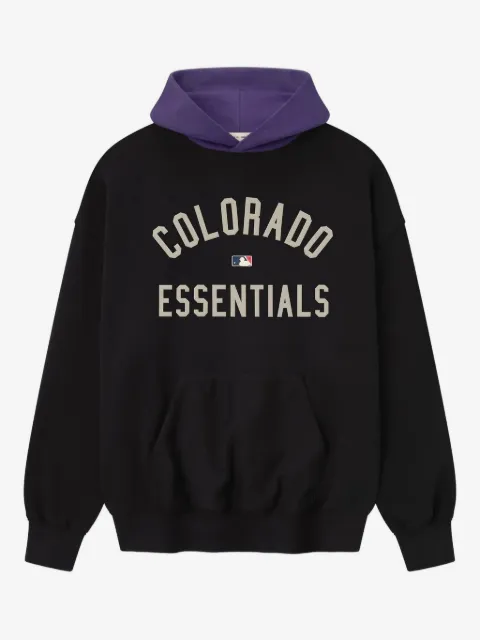 FEAR OF GOD ESSENTIALS x MLB Rockies logo hoodie