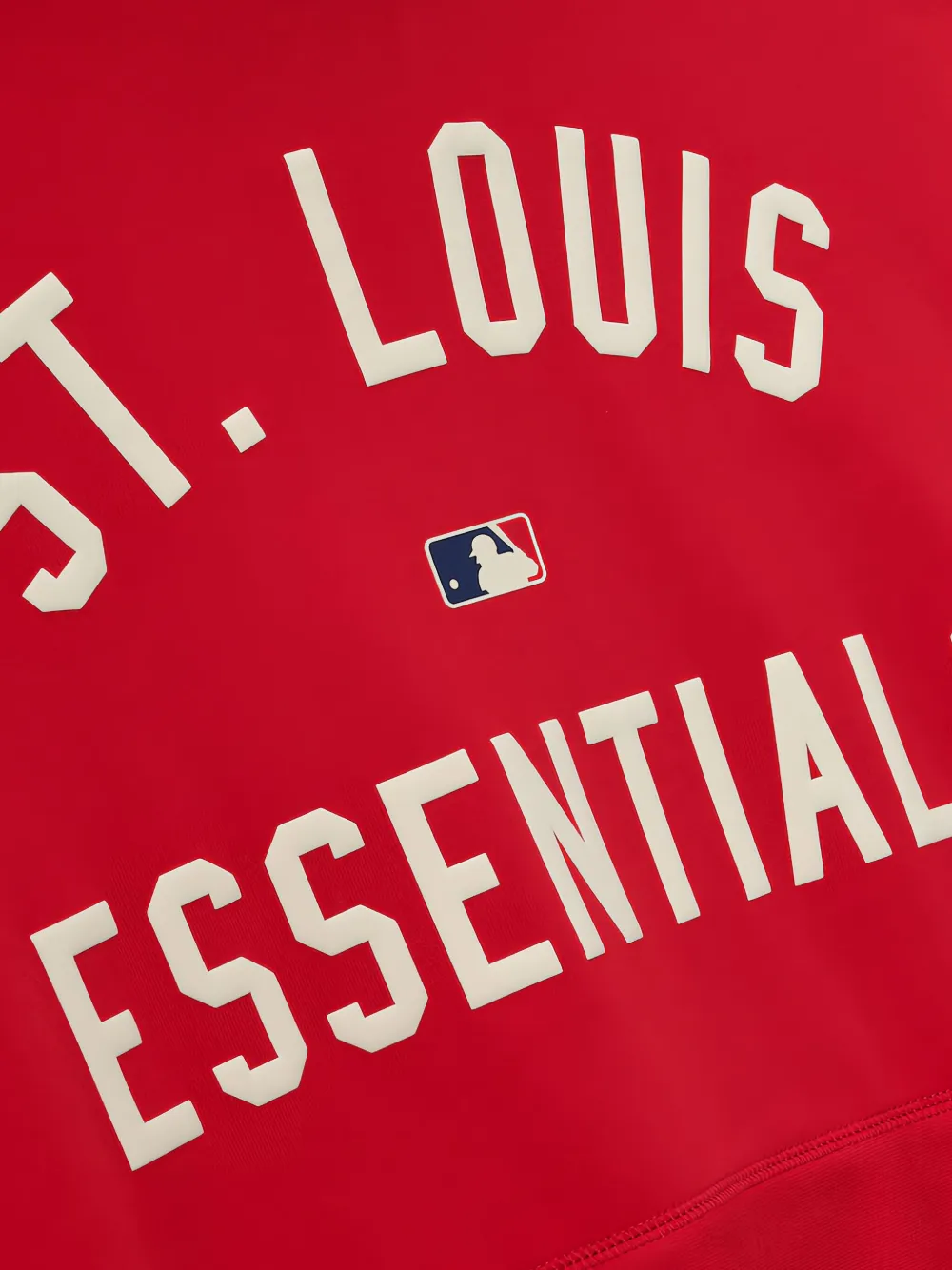 FEAR OF GOD ESSENTIALS x MLB Cardinals hoodie met logo Rood