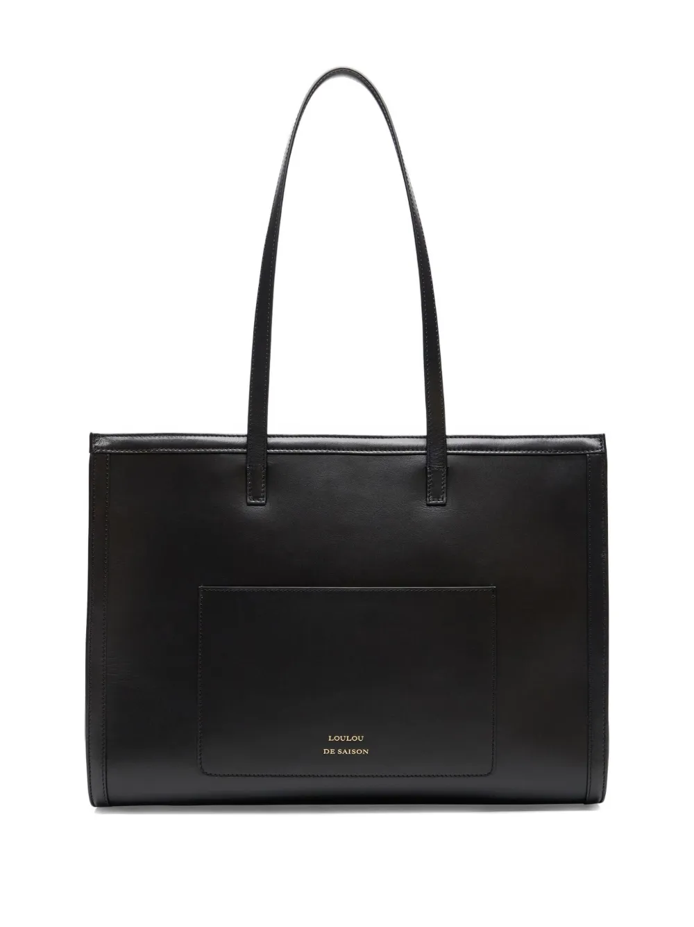 LouLou de Saison Anyla leather tote bag - Zwart
