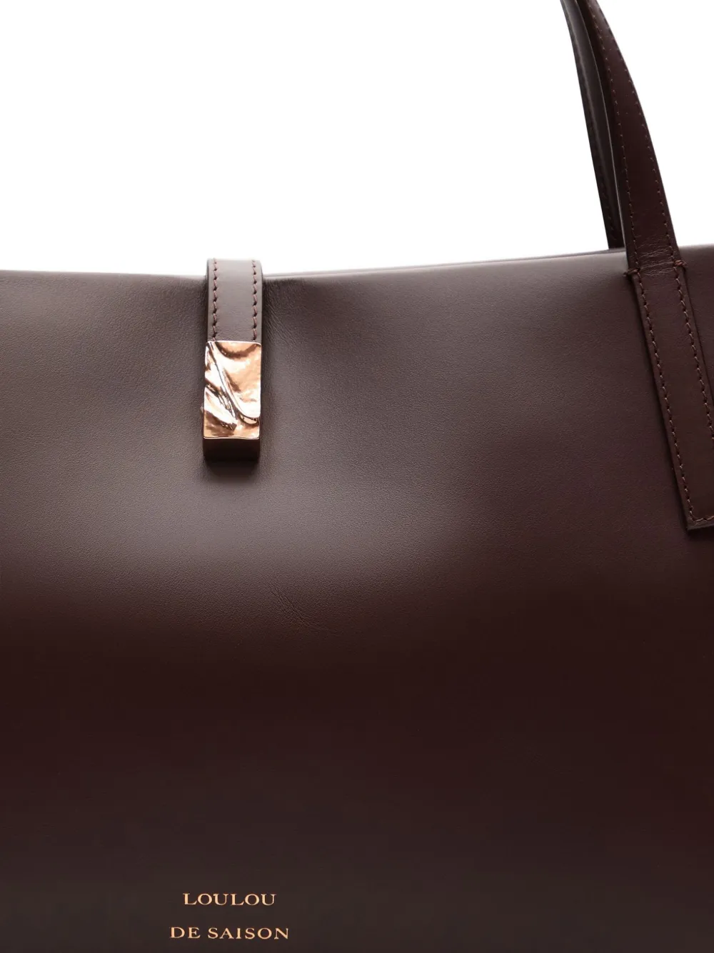 Loulou De Saison Cary Leather Tote Bag In Brown