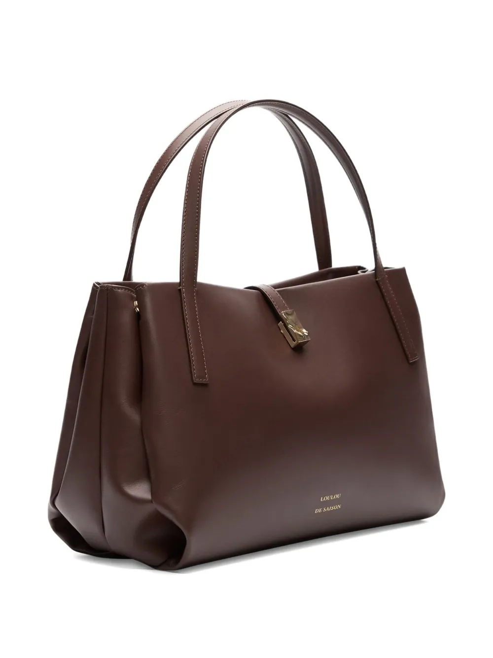 Loulou De Saison Cary Leather Tote Bag In Brown