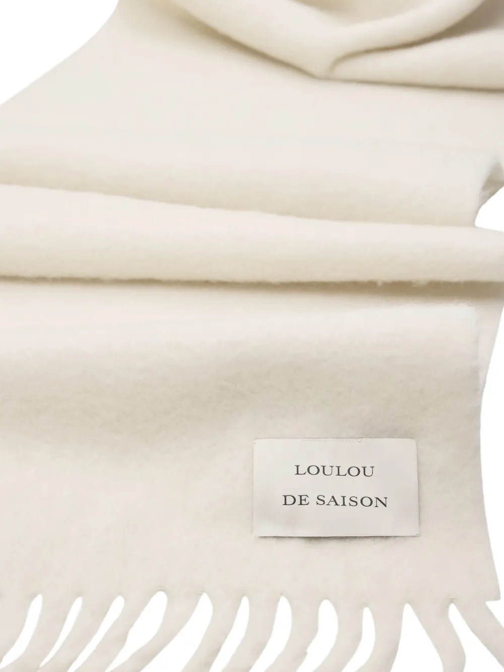 LouLou de Saison Santo sjaal met franje - Beige