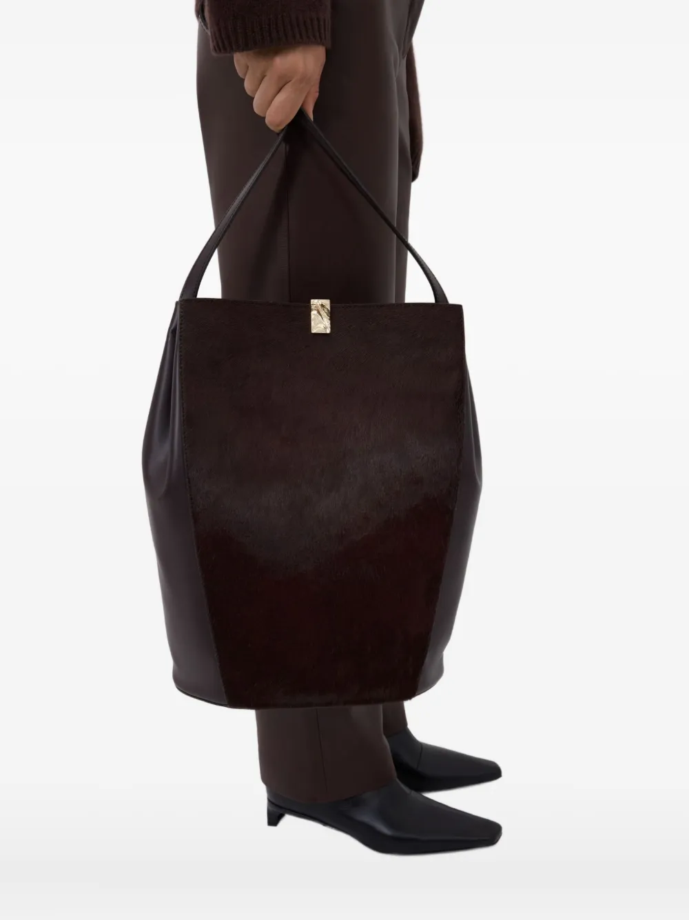 Loulou De Saison Odile Bucket Bag In Brown