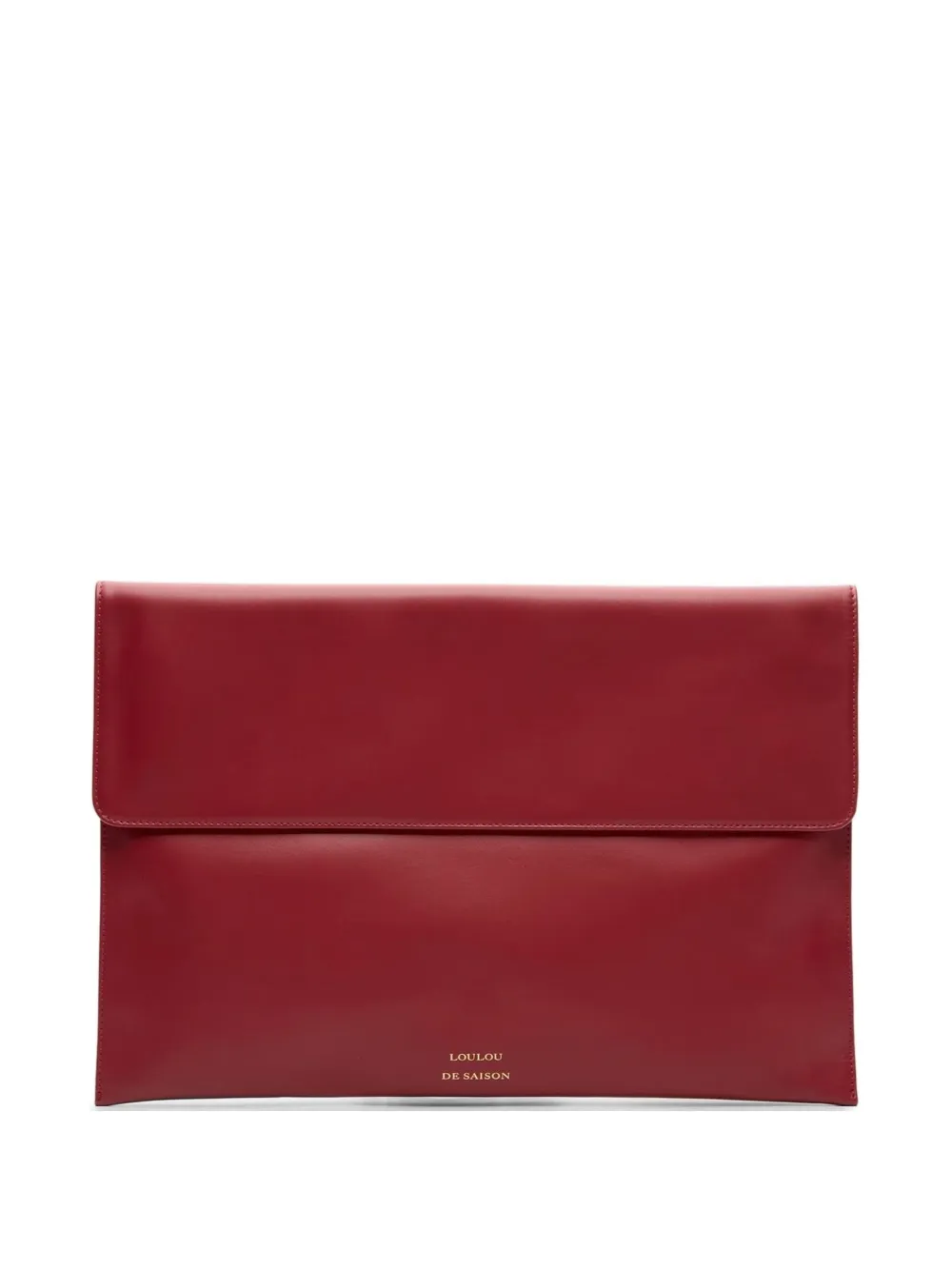LouLou de Saison Gaia leather clutch bag - Rosso