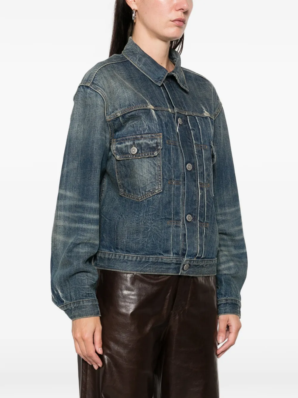 Maison Margiela Long-sleeved Denim Jacket In Blue