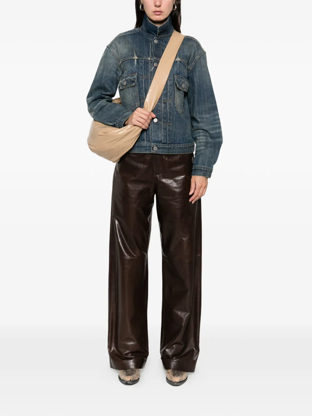 Maison Margiela Long-sleeved Denim Jacket In Blue