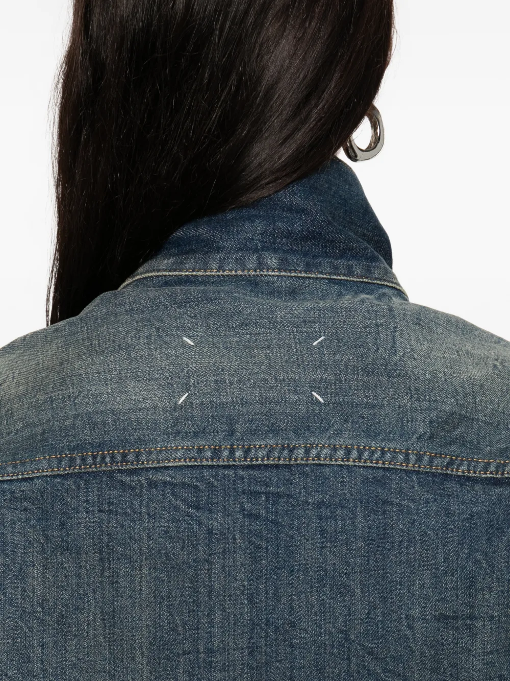 Maison Margiela Long-sleeved Denim Jacket In Blue