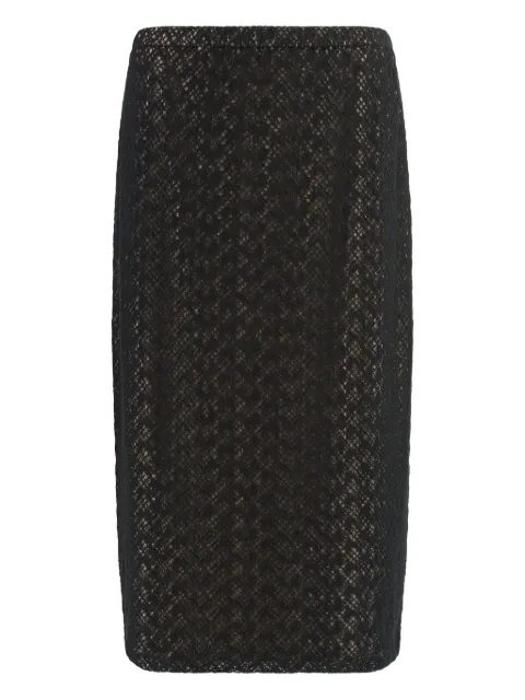 Vince diamond-lace midi skirt