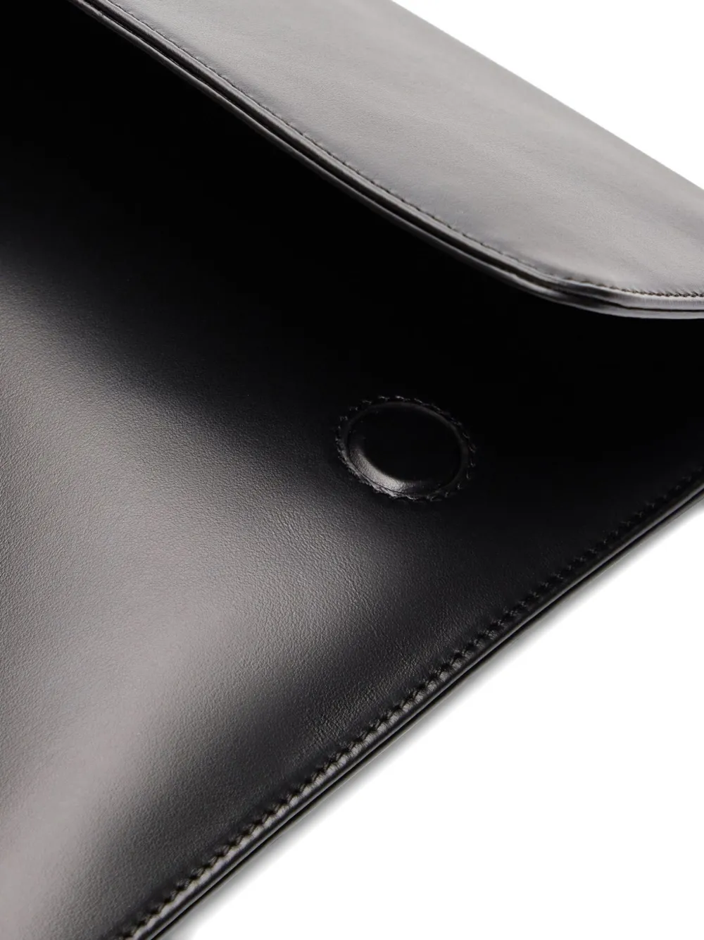 Loulou De Saison Gaia Leather Clutch Bag In Black