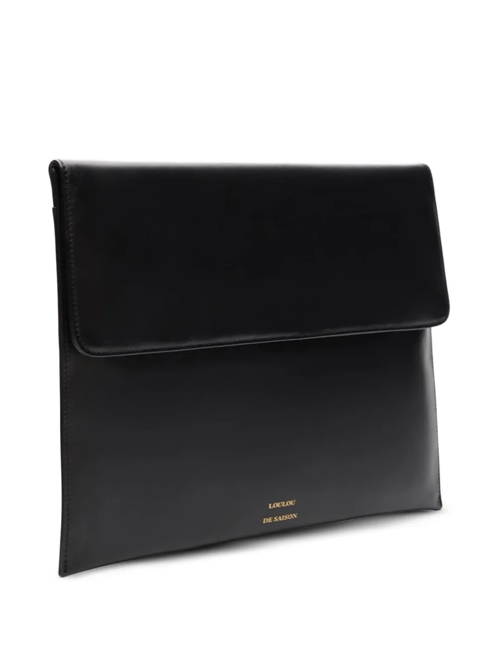 LouLou de Saison Gaia leren clutch Zwart